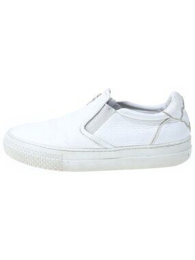 Chrome Hearts Slip on CH Plus Leather Patch Dagger Low Cut Sneakers White